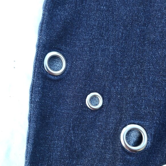 G-IV Metal Ring Grommet Dark Deep Blue Stretch Bootcut Blue Jeans - Size 5 - Picture 10 of 12